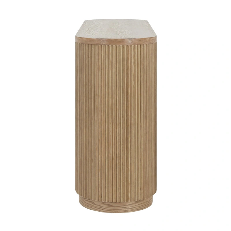 Modern Entryway Console Table with Open Shelf & Elegant Wood Grain Design