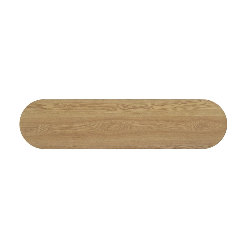 Modern Entryway Console Table with Open Shelf & Elegant Wood Grain Design