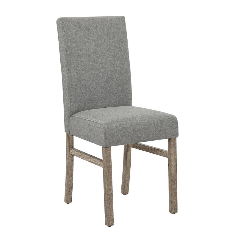 Rustikales 5-teiliges Esszimmer-Set mit rechteckigem Tisch für kleine Räume und 4 gepolsterten Esszimmerstühlen