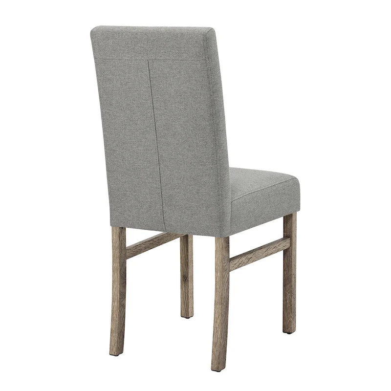 Rustikales 5-teiliges Esszimmer-Set mit rechteckigem Tisch für kleine Räume und 4 gepolsterten Esszimmerstühlen