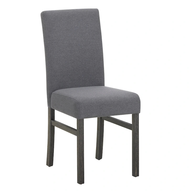 Rustikales 5-teiliges Esszimmer-Set mit rechteckigem Tisch für kleine Räume und 4 gepolsterten Esszimmerstühlen