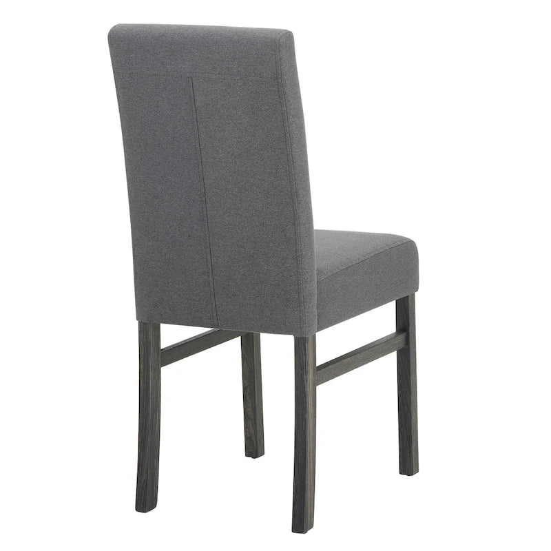 Rustikales 5-teiliges Esszimmer-Set mit rechteckigem Tisch für kleine Räume und 4 gepolsterten Esszimmerstühlen