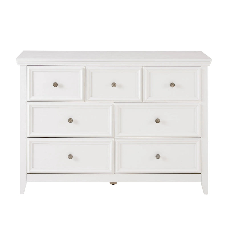 Farmhouse Modern 7-Drawer Horizontal Dresser, Cabinet, Storage Clothes, Storage Drawers Cabinet for Living Room