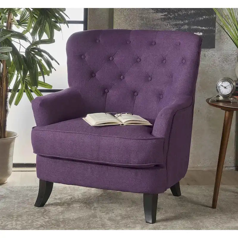 Tufted Fabric Club Chair by