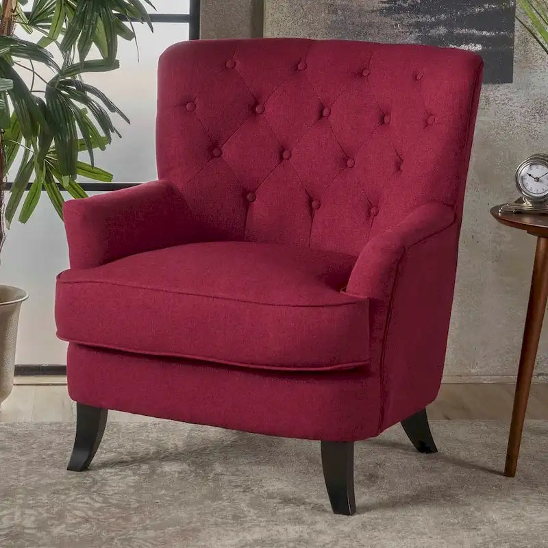 Tufted Fabric Club Chair by