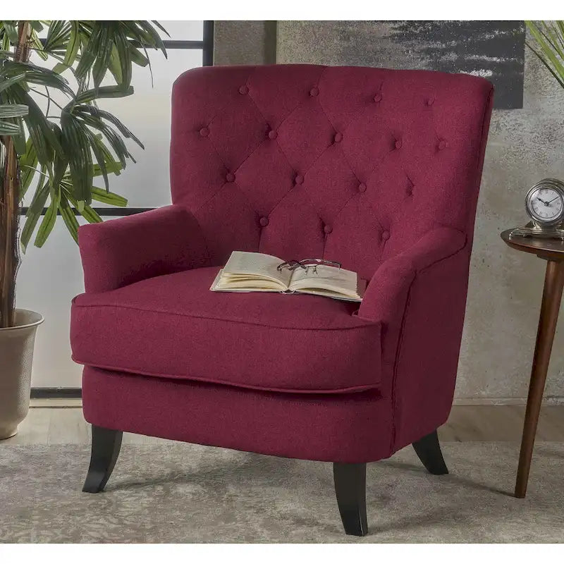 Tufted Fabric Club Chair by