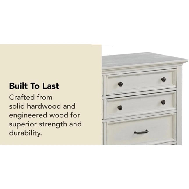 Off-White Dresser with 8 Drawers