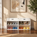 Shoe Storage Bench Padded Cushion Entryway Bench with Flip-Open Box - 47.2Wx21.2D