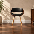 Home Beyond Black Synthetic Leather Leisure Chair - 24 H x 15 W x 21 D