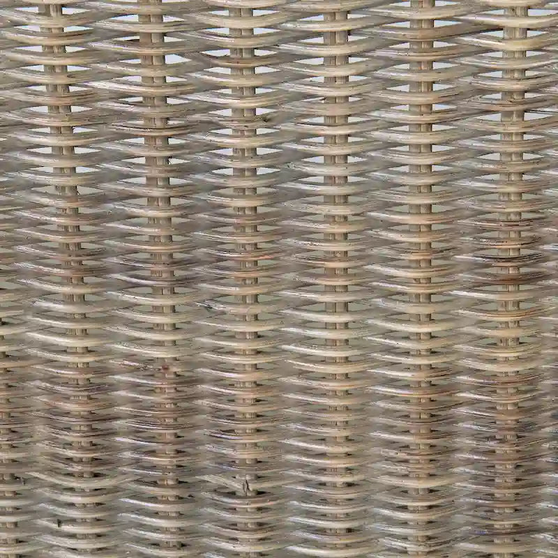 Sedia da pranzo d'accento con cuscino in rattan naturale di