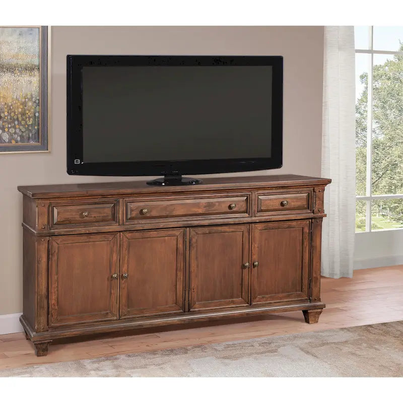 Harbor Point Rustic Cherry 72-inch TV Console - 72-Inch Wide