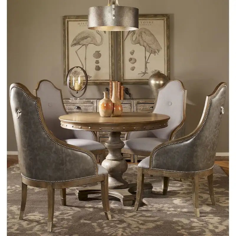 Light Grey Wood Round Table