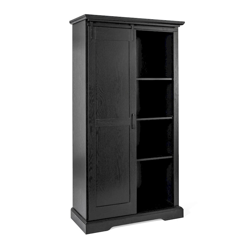 Rustikální úložná skříň s nastavitelnými policemi a posuvnými vraty - 16.75D x 36.25W x 68H