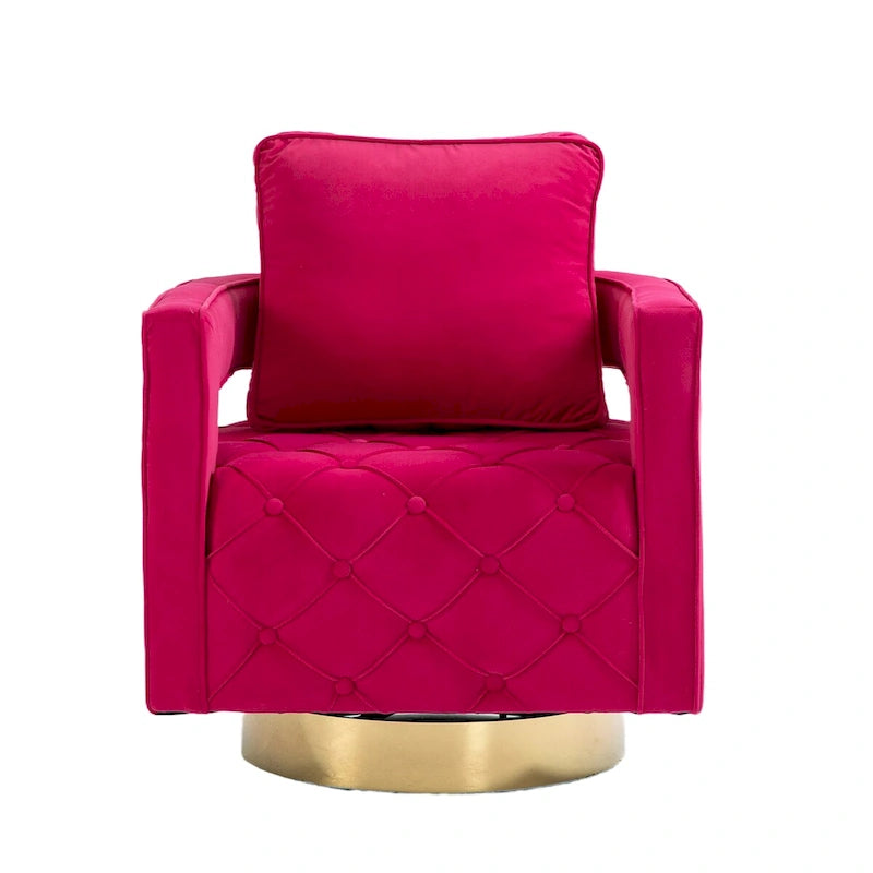 Fabric pull buckle living room rotating leisure chair, reception and negotiation chair