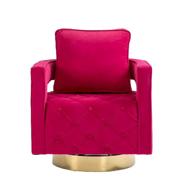 Fabric pull buckle living room rotating leisure chair, reception and negotiation chair