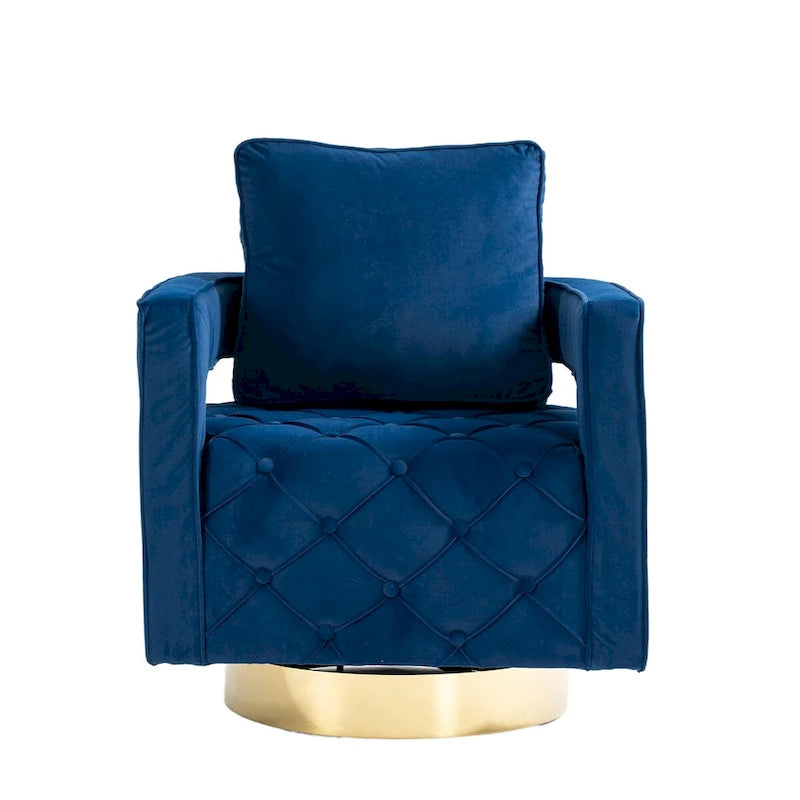 Fabric pull buckle living room rotating leisure chair, reception and negotiation chair