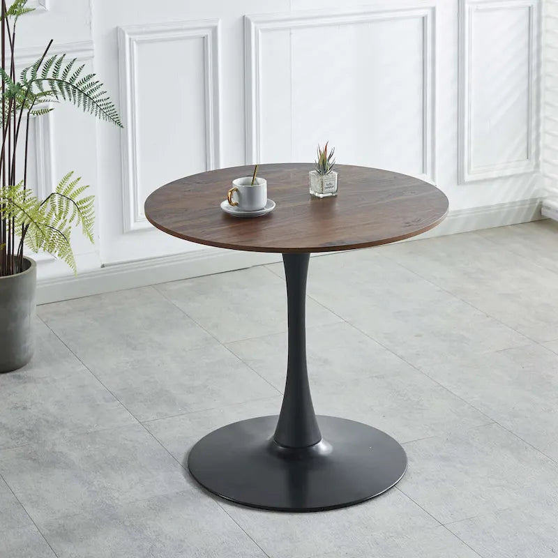 31.5Tulip Dining Table for 2-4 people With Round Mdf Table Top, Pedestal Dining Table, End Table Leisure Coffee Table